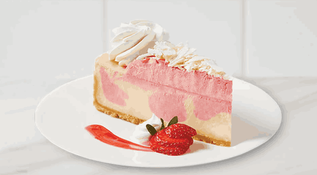 Wild Strawberries & Cream Cheesecake Slice